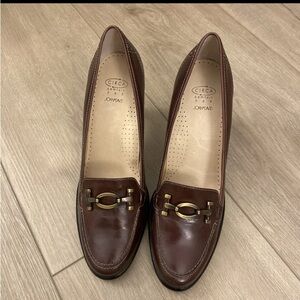 JOAN & DAVID WOMENS' SHOES HEELS SIZE 9 LEATHER PUMPS SLIP ON CIRCA COMFORT